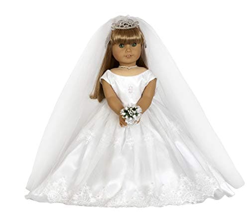Bridal Dress. Complete Outfit. Fits 18" Dolls Like American Girl
