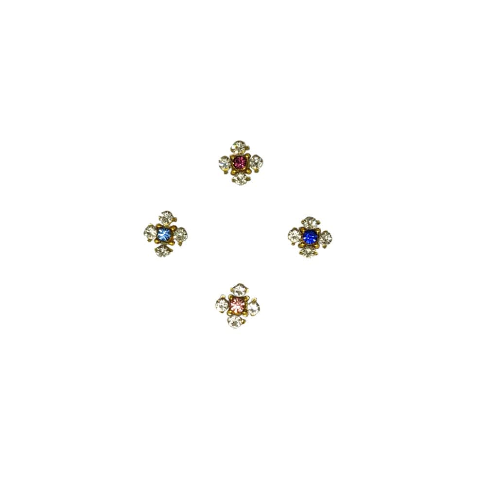 Comet Busters Beautiful Handcrafted Floral Nose Studs Stick Ons Self Adhesive Non Piercing Nose Studs (Nosestud018)