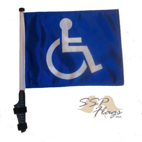 SSP Flags Handicap Golf Cart Flag EZ On & Off Bracket