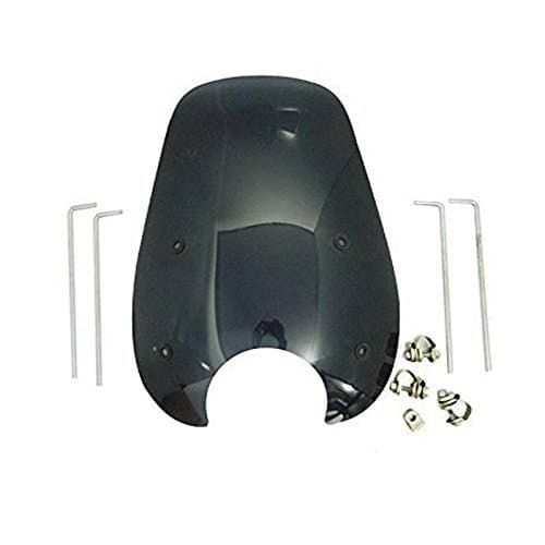 GOLSM Bike Fiber Glass Front Windshield/Wind Shield Black for Royal Enfield Thunderbird 500 Model 1