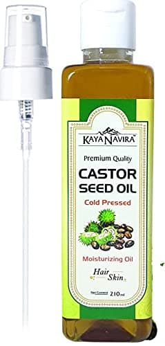 KAYA NAVIRA Castor oil 210 ml - Cold Pressed For Hair and Skin - Ideal for Beard Growth - Perfect for Eyelashes and Eyebrow Growth