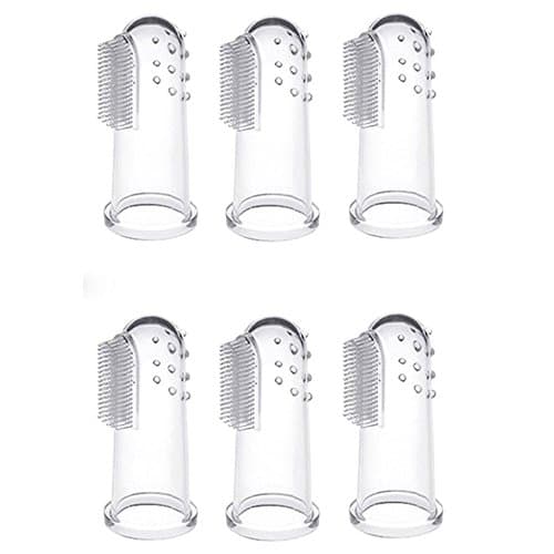 6 Pack Pet Dog Soft Finger Toothbrush Pet Oral Dental Cleaning Teeth Care Hygiene Brush Dog Tooth Cleaner, Pet Toothbrush For The Dental Care of Your Cat, Dog or Small Pet