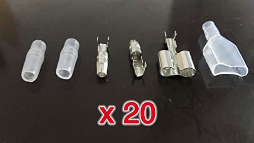 Digole 20 Sets Japanese Motorcycle Split Bullet Connectors 3.9mm 2 Male+Female with Sleeves