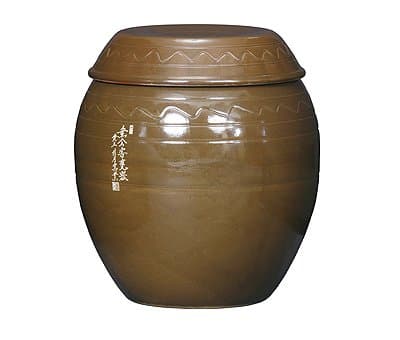Korean Traditional Pottery Pot Jar Onggi Hangari Ceramics with Lid, 3.43 gal 13000ml 13L