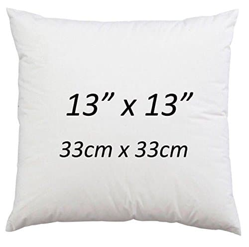 BEDWAY 13" x 13" Cushion Pad Square Fillers Hollowfibre Filling 13" Inch Cushion Inserts Pads Non Allergic (33cm x 33cm) - Pack of 4