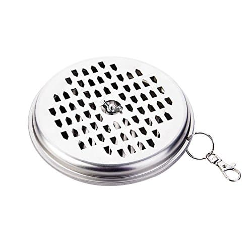 Mosquito Coil Holder Metal Incense Burner Holder with Cover and Hanger for Outdoor Gardening Camping Hiking