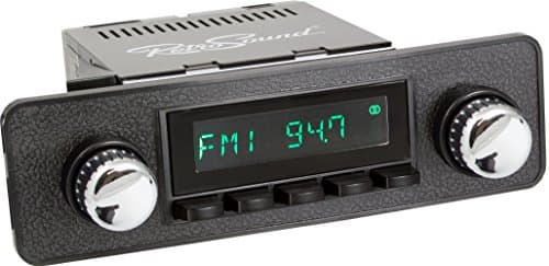 RetroSound HB-402-06-96 Hermosa Direct-Fit Radio for Classic Vehicles (Black Face and Buttons, Black Faceplate)