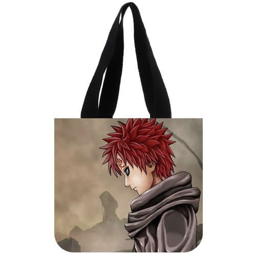 Custom Japan Anime Naruto Gaara Reusable Shopping Bag Travel Tote Bags Cotton Canvas Bag (Two Sides Printing)