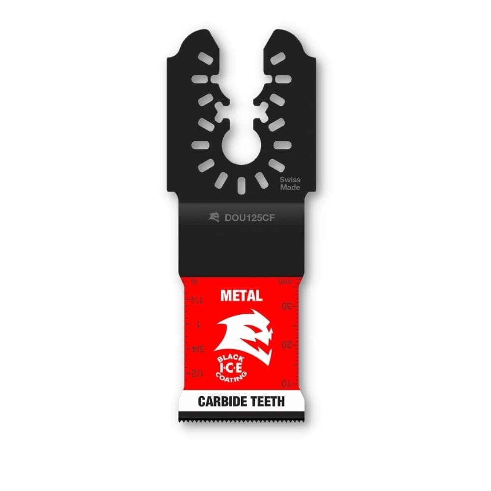 Amped Steel Demon Universal Fit Carbide Oscillating Blade for Metal - 1-1/4" Cutting Width, 1-1/2" Cutting Depth - DOU125CF