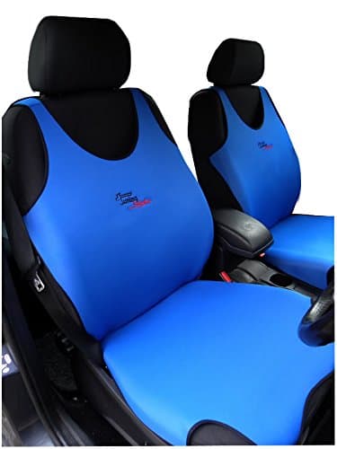 2 BLUE FRONT VEST T-SHIRT CAR SEAT COVERS PROTECTORS