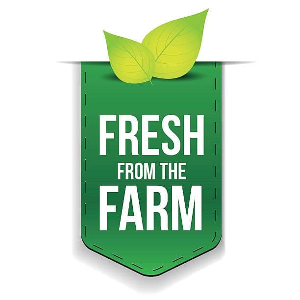 Safety Sign Sticker | Fresh from The Farm Signage Sticker, PVC Waterproof Sticker