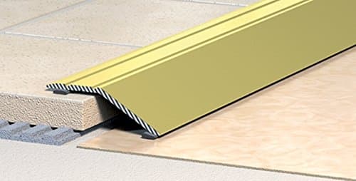 Transition Profile Extension Profile Carpet Strips – End Section – Fitted – Compensator Profile Self-Adhesive Aluminium Anodised Natural Silver Width: 35 mm (Height Adjustment up to 8 mm Length: 900 mm