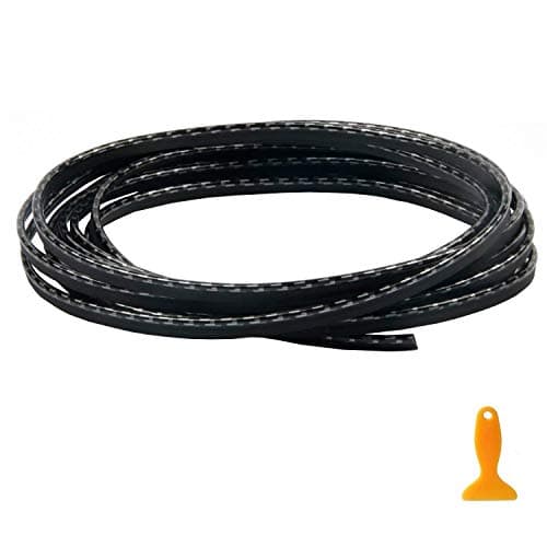JustMos Interior Decorative Molding Strips DIY - SEAMETAL Car Moulding Trim Strip Line Automobile Moto Dashboard Door Decoration (32ft, Carbon Fiber)