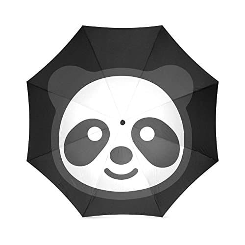 Hot Sale Christmas Day Gift Cute Panda Face Foldable Umbrella Compact Umbrella