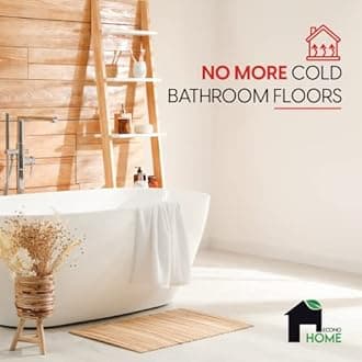 EconoHome Underfloor Electric Heating Mat - Fluoropolymer Heated Mat for Indoor Home Underfloor Insulation - Suited for Tile, Wood or Laminate - Inclusive of WiFi Smart Thermostat - 1 Square Metres