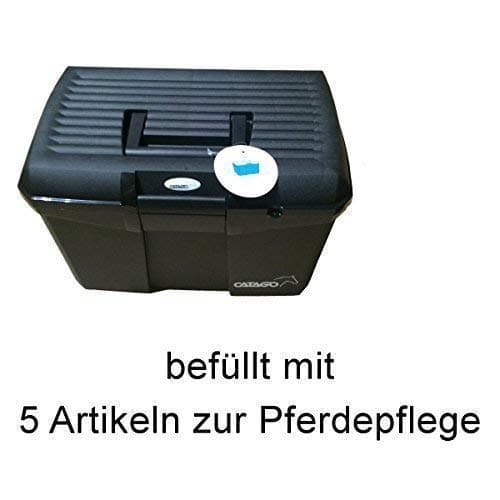 CATAGO Horse Grooming Box with Accessories - Black