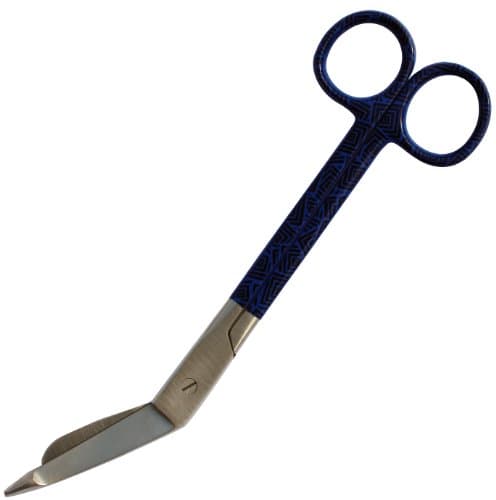 Modern Professional Medical Tools, Stainless Steel (7.5" Lister Bandage Scissors, MT120, Blue Tribal)