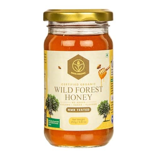 Shiva Organic Raw Wild Forest Flower Honey 250g | 100% Pure NMR Tested | Raw and Unprocessed