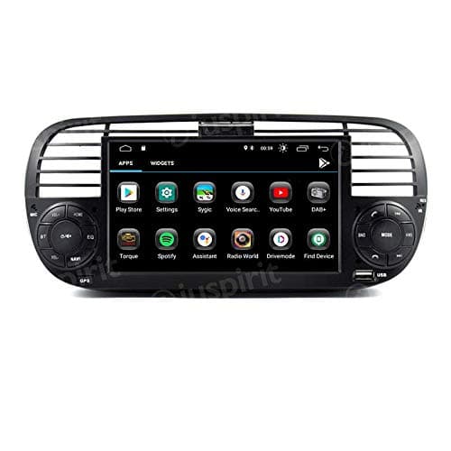 ANDROID 8.0 PX5 OCTA-CORE 2GB-RAM 32GB-ROM GPS DVD USB SD WI-FI Bluetooth MirrorLink Car Radio Navigation Fiat 500 / Fiat Abarth 500 2007 2008 2009 2010 2011 2012 2013 2014 2015 Black