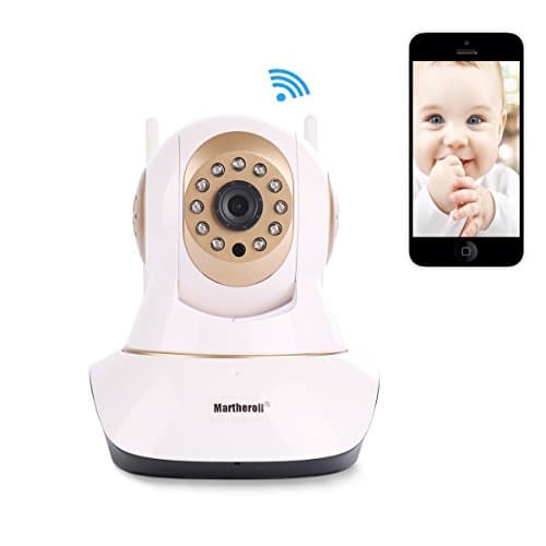 Video Baby Monitor,Wireless IP Camera Home Security Camera 720P HD Night Vision（Gold）