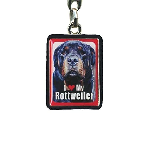 Instant Gifts PEK Rottweiler Dog Keyring - 4cm x 3cm