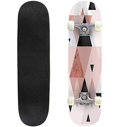 Tiger Folk Art Outdoor Skateboard 31"x8" Pro Complete Skate Board Cruiser 8 Layers Double Kick Concave Deck Maple Longboards for Youths Sports