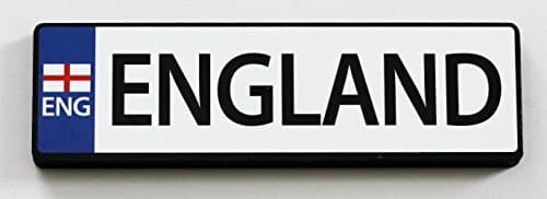 England EU License Plate Wood Fridge Magnet