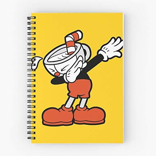Meme Dabbing Man Mugman Head Dab Cup Cuphead | Cute School Five Star Spiral Notebook With Durable Print