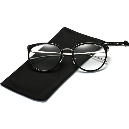 LKEYE Unisex Vintage Oversize Clear lens Round Eye Glasses LK5901