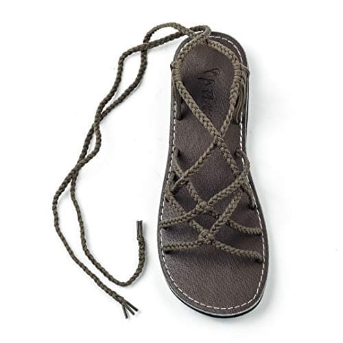Plaka Flat Gladiator Sandals for Women Sahara