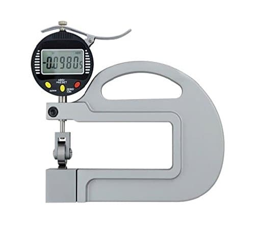 Roller Anvil Digital Thickness Gauge Micrometer 0.001mm Resolution 12 Months Warranty