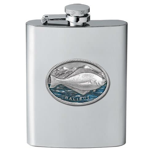 Heritage Pewter Halibut Stainless Steel 8 oz. Flask