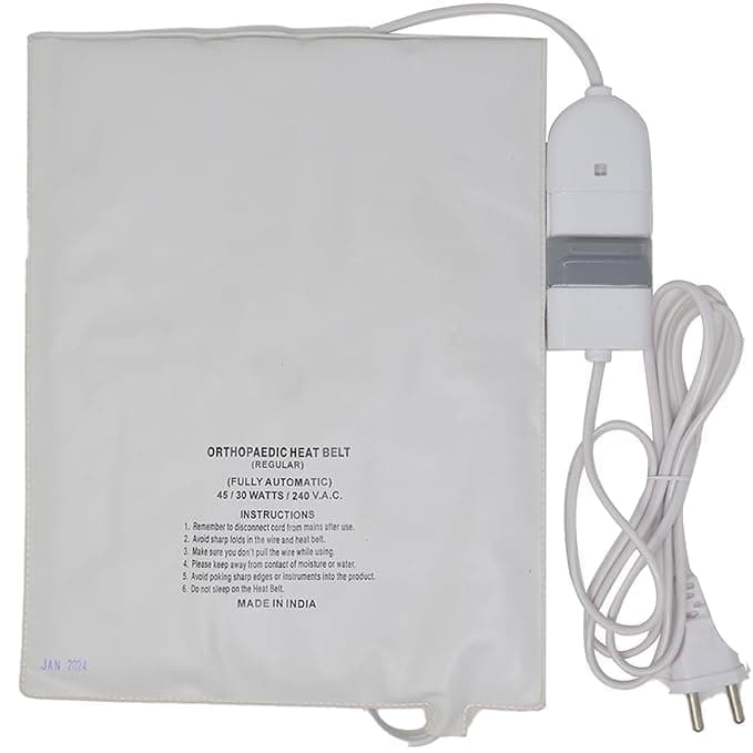 PAXMAXPlain white Orthopaedic Heating Pad for pain relief, period cramp relief, electric heating pad, heating pad for back pain (with auto Temperature Control)