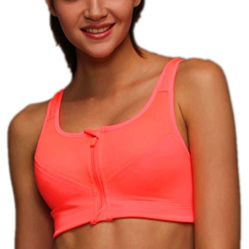 LISWIC Women's Level 3 High Impact Zip Front Sports Bra