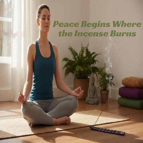 Bless-International Traditional-Handmade-Burner Wooden-Incense-Stick-Holder Ash-Catcher-Stand for-Aromatherapy-Meditation-Yoga (Heavens Blue) 10 Inches, Pack of 2