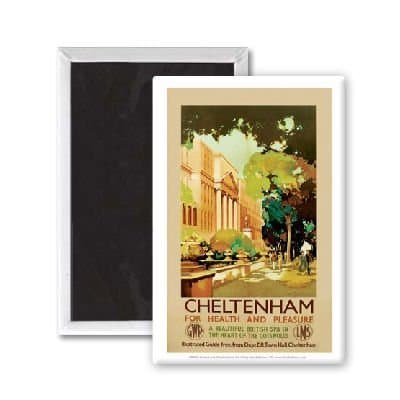 Cheltenham - 3x2 inch Fridge Magnet - large magnetic button