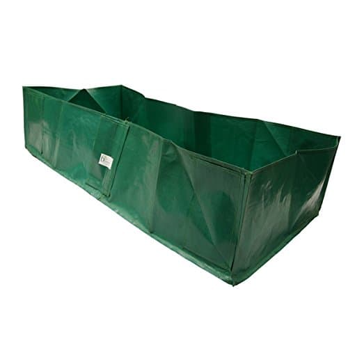Bio Blooms Agro India Pvt.Ltd. 36x18x9 Inches HDPE Rectangular Grow Bags for Terrace Gardening |5 Pieces | Dark Green Color | Outdoor Use| 340 GSM