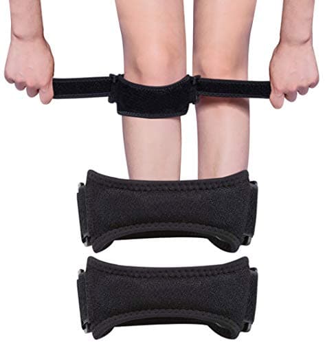 Trooer 2 Pack Knee Pain Relief Patellar Tendon Strap Brace Support for Arthritis, Tendonitis, Hiking, Running, Soccer, Basketball, Tennis, Volleyball & Squats