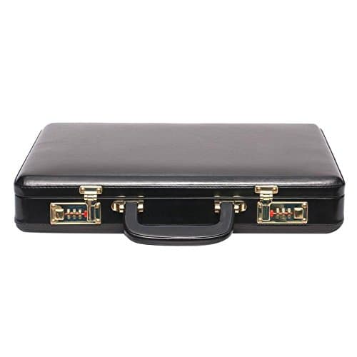 OBANI Faux Leather Briefcase Black- Dimensions: 43cm x 33cm x 7.50cm (L x W x H)