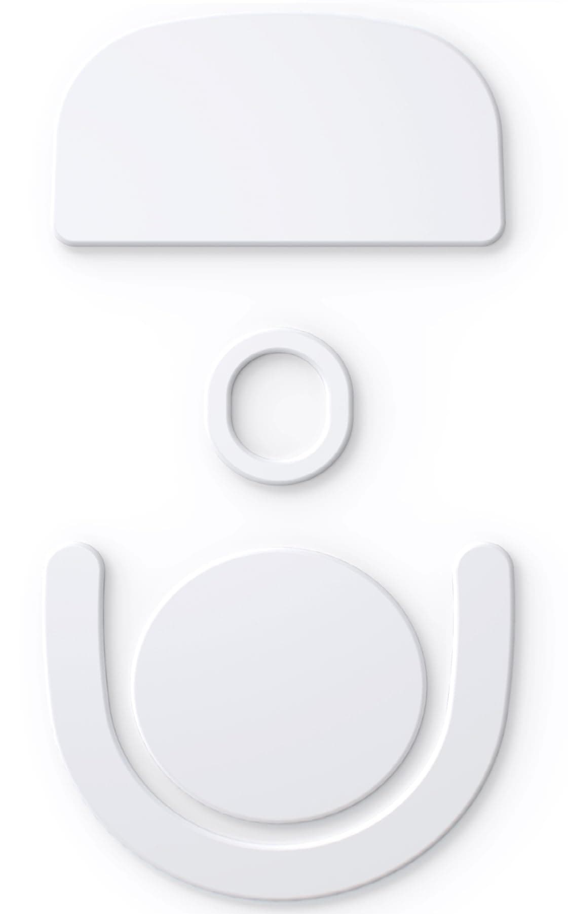 SmoothGlide PTFE Round Mouse Pads Replacement for G Pro X 2 Logitech Superlight GPX 2, Ultra Smooth & Durable, 3M Adhesive, White