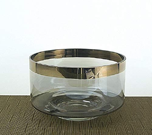 Handmade Clear Glass Copper/ Platinum Dessert Bowls Punch Bowl Fruit Salad Sundae Trifle Bowl Dishes