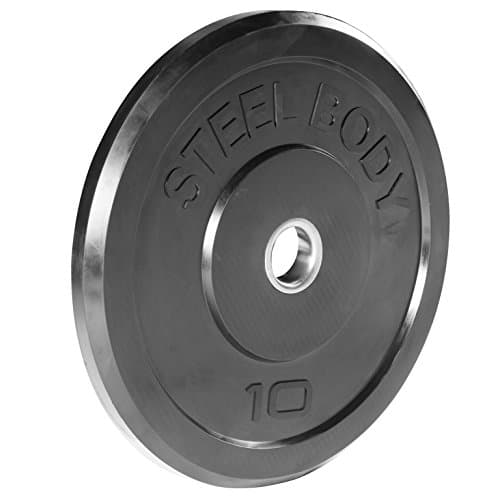 Steelbody Olympic Rubber Bumper Weight Plate - 10 lb. / 25 lb. / 35 lb. / 45 lb. Workout Weights