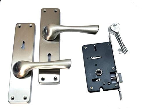 Rishikansh Zinc Alloy Polished Door levers (Silver)