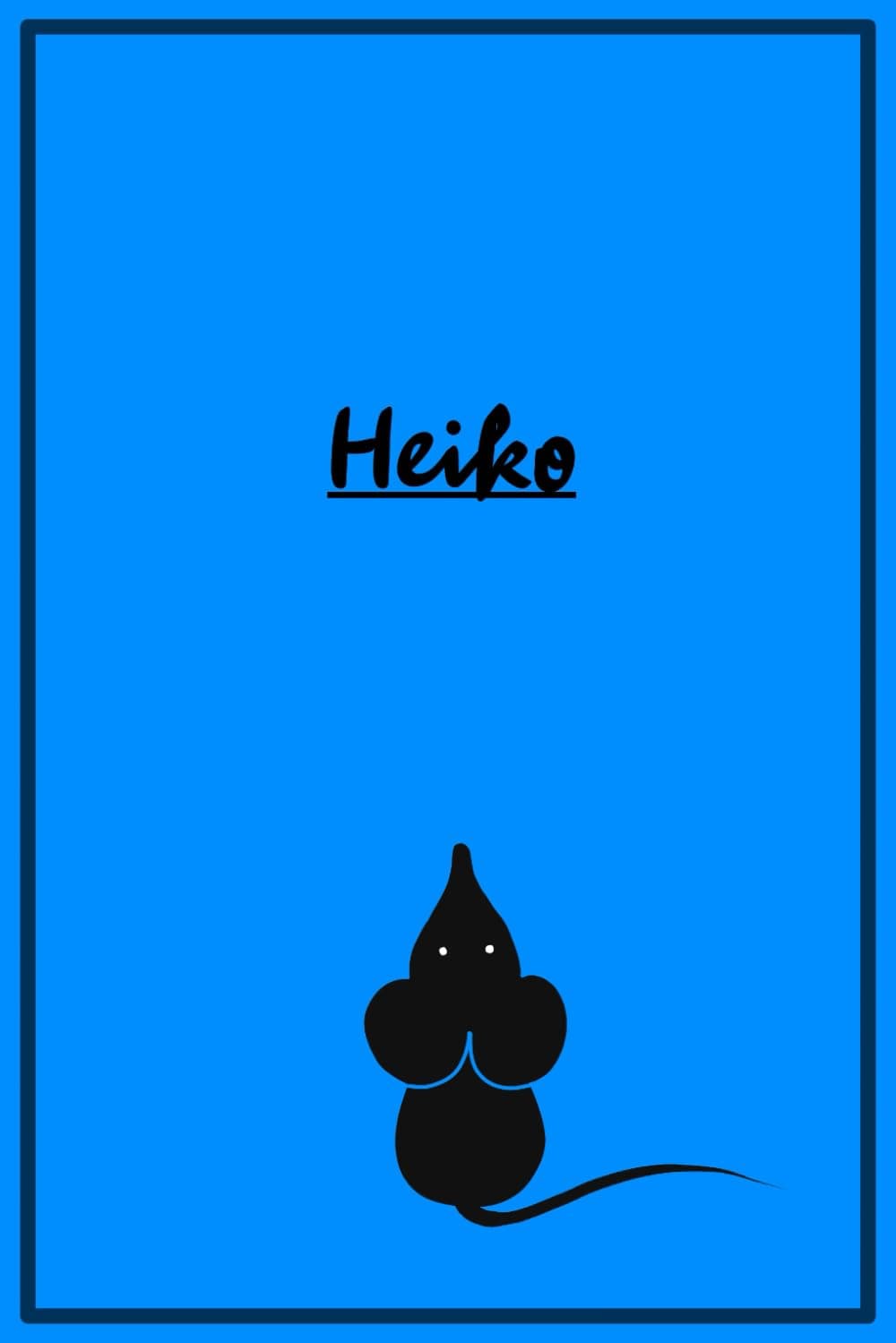 Heiko: Blaues Notizbuch mit Mäusemotiv | A5 | kariert | 120 Seiten | Softcover