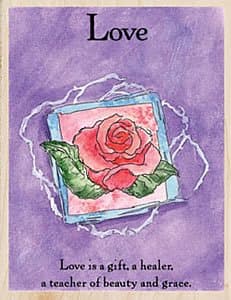 Love Wood Mounted Rubber Stamp