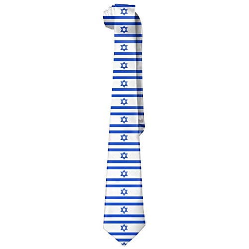 Men's Casual Fashion Israel Flag Israeli Neckties Slim Novelty Neck Ties-Gift