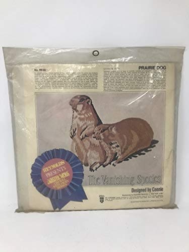 Vintage 1974 Reynolds Yarns Masterwork Crewel Stitchery The Vanishing Species Designed by Connie Prairie Dog No. R630 Embroidery Needlework Crewel Kit