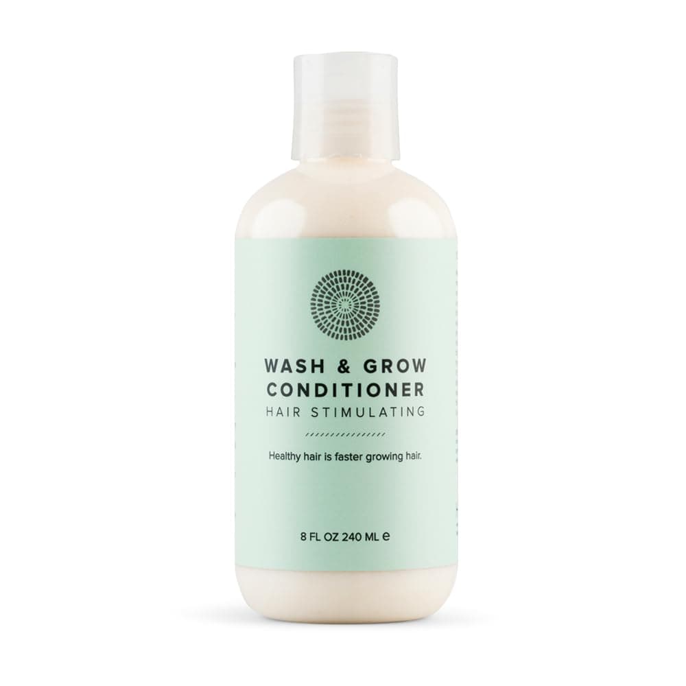Natural Wash + Grow Hair Stimulating Conditioner Clean, Non-Toxic Haircare (8 fl oz 240 ml)