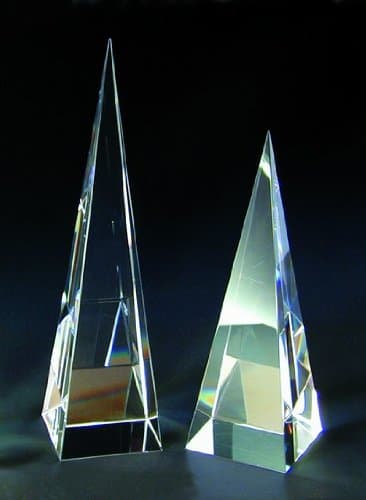 Pyramid Tower Crystal Award - Large