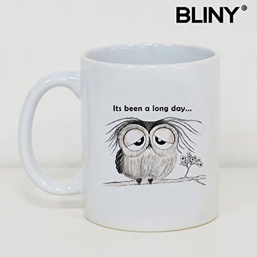 Funny Gift Coffee Mug 11oz,Sleepy Owl,Best Gift For Love-Tea Mug Glass Cup